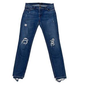 J Brand Villian Jeans Skinny Distressed Denim Blue Size 28